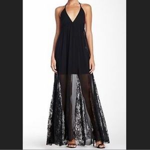 Alice and Olivia Murray Black maxi dress sz 2